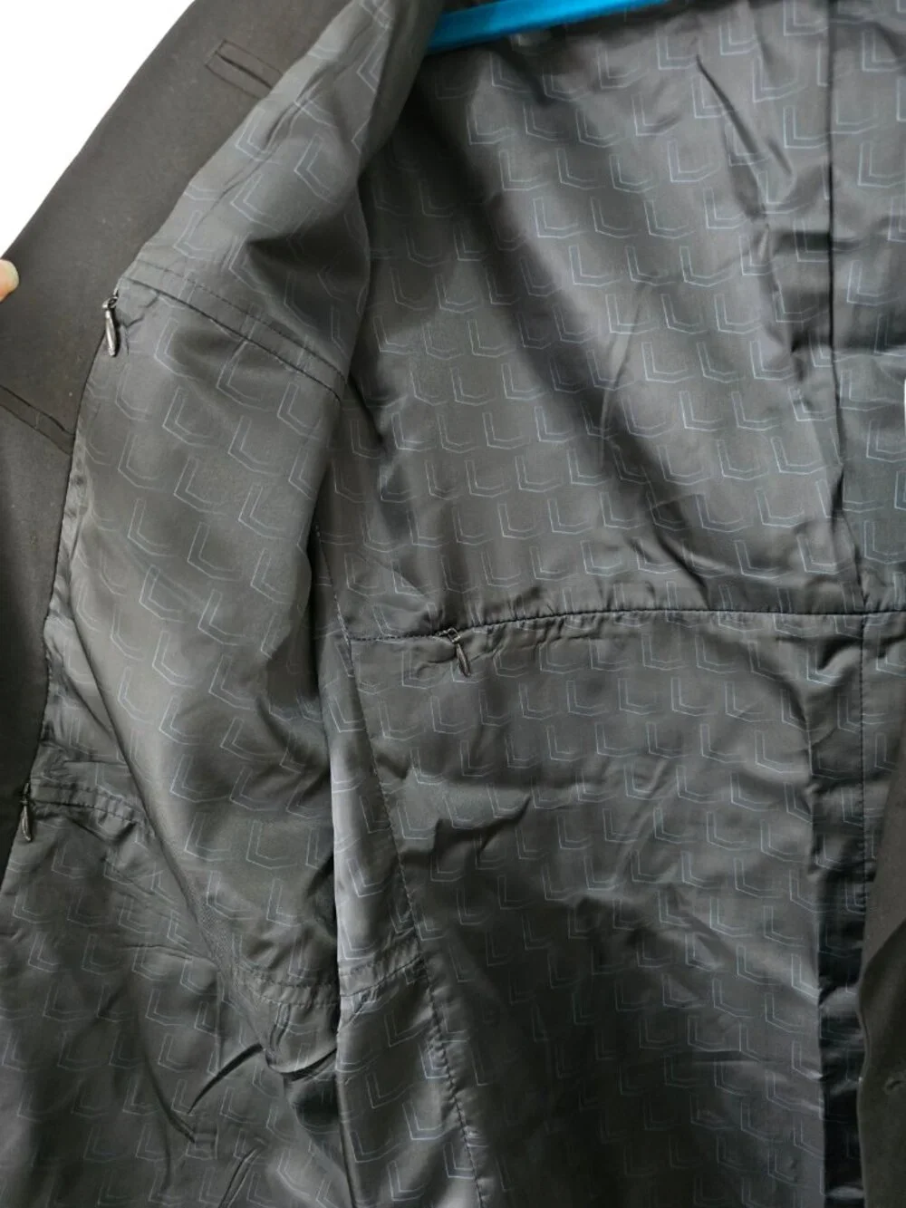 SCOTTeVEST Sport Coat Mens 44L Black Sports Jacket Travel Blazer Multi-Pockets